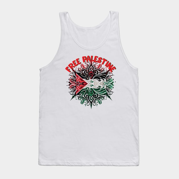 Free Palestine, Solidarity For Palestine Tank Top by Trendsdk